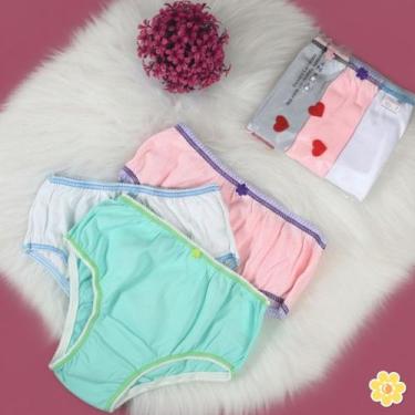 Imagem de Kit 6 Calcinhas Bebê 100 Algodão Antialérgico Conforto e Suavidade Gar