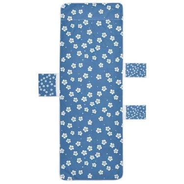 Imagem de STAYTOP Capa de toalha de cadeira de lounge com fragmentos florais estilo fresco, capa macia para espreguiçadeira, capas de cadeira de praia com bolsos para jardim ao ar livre, pátio, pátio, banhos de