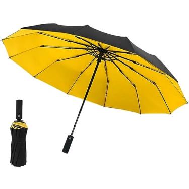 Imagem de LMJYU Guarda-chuva guarda-chuva de negócios chuva feminino homem totalmente automático masculino guarda-chuva dobrável