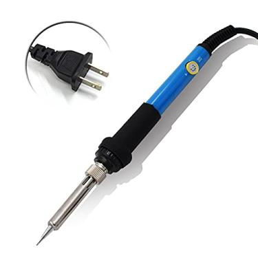 Imagem de Ferro de Solda Elétrico Portátil 60W com Temperatura Ajustável Ferramentas e Reparo Manuais Aquecedor Cerâmico Profissional Ponta Galvanizado para Ele