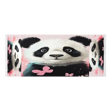 Imagem de Wassud Lindas capas de lavadora e secadora de panda, protetor de lavadora com sacos de armazenamento, capa de geladeira à prova de poeira com bolsos para lavanderia doméstica, cozinha, 120 x 55 cm