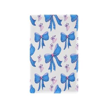 Imagem de Wassud Laços de bolinhas azuis para interruptor de luz, placa decorativa para tomada de parede, placa de parede para tomadas elétricas em branco 11 x 7 cm