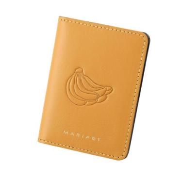 Imagem de Carteira de Couro Mariart Fauna, Amarelo nanica