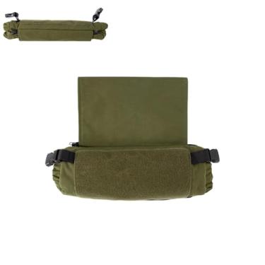 Imagem de Bolsa tática para aquecer as mãos 2 em 1, bolsa de cintura, colete de suporte de placa, gancho de gancho em alça de fivela EDC, pochete para inverno, acampamento, caça, futebol e pesca (verde militar)