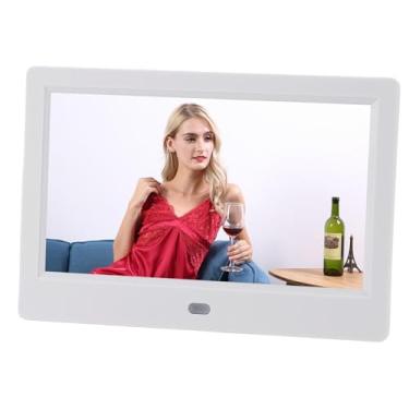 Imagem de Acouto Porta-retratos Digital de 7 Polegadas Tela HD 1920x1080 Com Controle Remoto Compartilhamento de Fotos Em Tempo Real Suporte para Múltiplas Contas USB Armazenamento Em (WHITE)