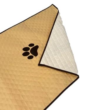 Imagem de Peseira Cama Casal Tamanho Queen Impermeável Estampa Pet Avelã