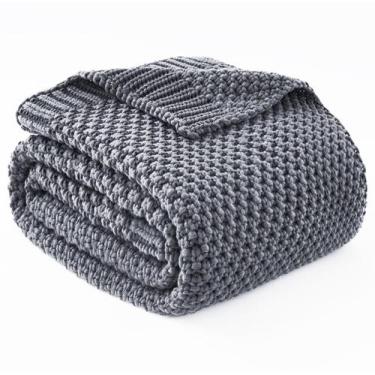 Imagem de Cobertor pesado Topcee Tricotado 3,2 kg 130 x 150 cm Refrigeração