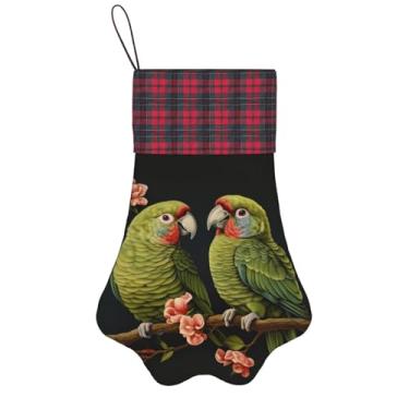 Imagem de SKKNT Meias de Natal para casais papagaios, estampa de azeitona, animais de estimação, decoração de Natal, cães, gatos, árvores, doces, presente, conveniente