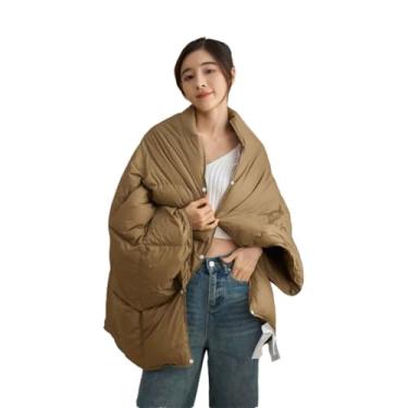 Imagem de JUSHZ Cobertor leve de plumas e mantas fofas femininas para cama cachecol adulto solteiro longo para sofá inverno xale multifuncional portátil para viagens ao ar livre quente (marrom, 90 x 140 cm)