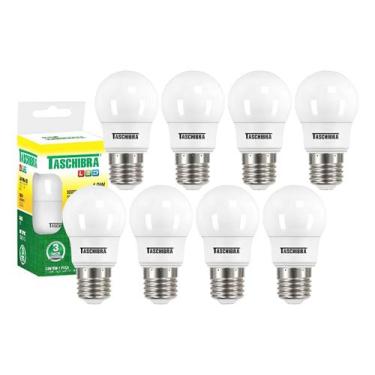 Imagem de 8 Lâmpada Bulbo Led Tkl 30 4,9w Taschibra Luz Quente 3000k