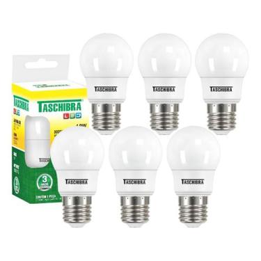 Imagem de 6 Lâmpada Bulbo Led Tkl 30 4,9w Taschibra Luz Quente 3000k