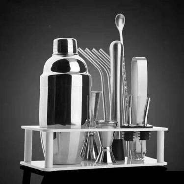 Imagem de Kit de barman destacável que economiza espaço, inodoro, suporte de ferramentas de barra de plástico multiuso para uso doméstico e profissional