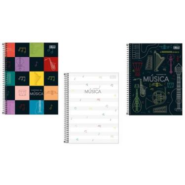 Imagem de Caderno música espiral capa dura univ. 80 folhas - tilibra