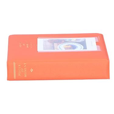 Imagem de Acouto Estojo de Armazenamento de Fotos Com 64 Bolsos - Álbum de Fotos Compacto Em PVC 9, Comporta 64, Ingressos e Cartões Ideais - Organização Perfeita de Suas memórias! (Laranja)