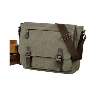Imagem de Bolsa De Ombro Retro De Lona Grande Para Homens, Ideal Para Viagens De