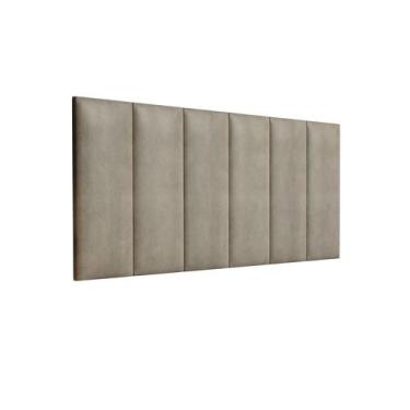 Imagem de Cabeceira Madri para cama casal 1,40 Bege - Dullar Móveis