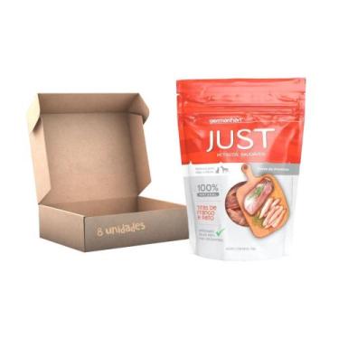 Imagem de Kit Petisco Just Frango e Pato Caes Gatos 75g 8 unidades - GERMANHART