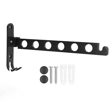 Imagem de Yosoo Cabide de Roupas Dobrável Com Braço Oscilante de 90 ° Com 6 Furos, Rack de Secagem de Lavanderia de Alumínio para Guarda-roupa de Banheiro e Quarto