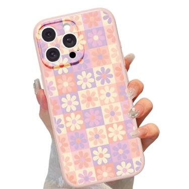 Imagem de Vulfwela Capa de telefone para iPhone 12 Pro Max de 16,7 cm, linda estampa de guingão, rosa, chique, xadrez, antiarranhões, elegante, macia, fina, quadriculada, TPU (poliuretano termoplástico) à prova
