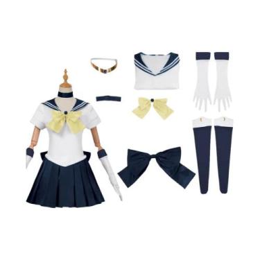 Imagem de Fantasia De Cosplay De Anime Sailor Moon Amarela, Vestido Uniforme De 