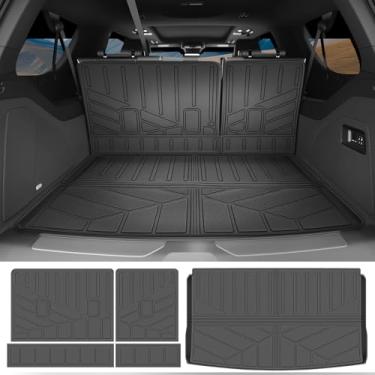 Imagem de Qyebbk Forros de carga para Cadillac Escalade ESV 7 Passageiros 3ª fileira 2021-2025 Tapete de porta-malas com acessórios de capa traseira de assento, protetor de encosto para todos os climas (apenas