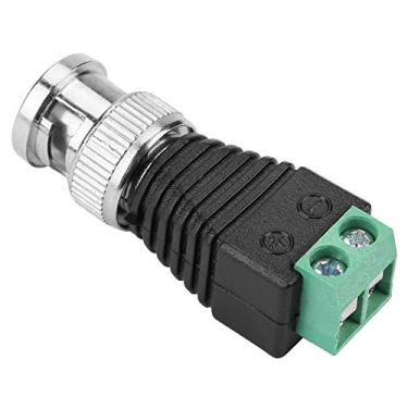 Imagem de Conector macho BNC, pacote com 10, verde, sem necessidade de solda, fácil instalação para câmera CCTV, balun de vídeo