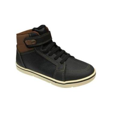 Imagem de Tênis Menino Klin Casual Cano Alto Flyer Preto 469234-Masculino