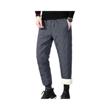 Imagem de Calças De Moletom Masculinas De Inverno Grossas E Quentes, Joggers Cas