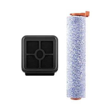 Imagem de Hujscufdjy Compatível com ILIFE W90, kit de acessórios de limpeza a seco sem fio para substituição de escova de rolo e filtro (1 escova principal e 1 filtro)