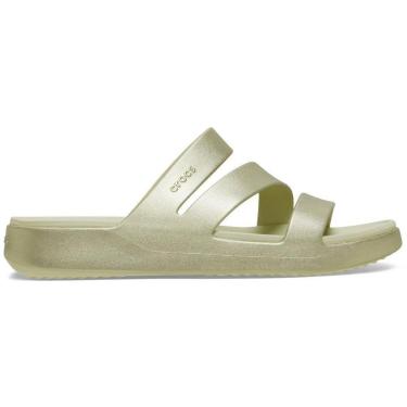 Imagem de Sandália Crocs Getaway Metallic Strappy Sandal Champagne Metallic-Feminino