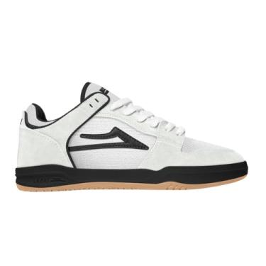 Imagem de Lakai Tênis de skate masculino Telford Low, Cordura de camurça branca preta, 39