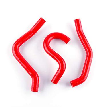 Imagem de ASYXPCRH Compatível com HONDA CR80R 1998-2002/CR85R EXPERT 2003-2007 KIT DE MANGUEIRA DE REFRIGERAÇÃO DE RADIADOR DE SILICONE (Vermelho)