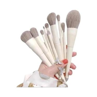 Imagem de Conjunto De Pincéis De Maquiagem Profissional Vegano 10PCS Para Corret