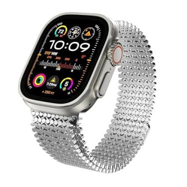 Imagem de ZUC Pulseira para Apple Watch Ultra 2 1 de 49 mm, 46 mm, 45 mm, 44 mm, 40 mm, 41 mm e 42 mm, para IWatch séries 10, 9, 8, 7, 6, 5, 4 e Se (prata, S10-42 mm), S10-42mm, Ágata