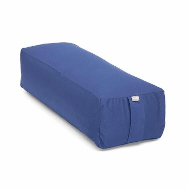 Imagem de YOGATERIA Bodhi Almofada Retangular | Bolster Salamba Eco Estampado | P/Meditação, Relaxamento e Yoga Restaurativa | Recheio de Kapok/fibra de paina e capa em algodão 64cm x 25cm x 17cm (Azul)