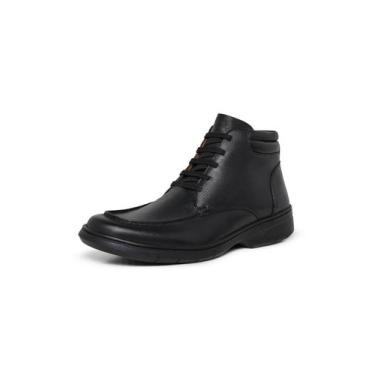 Imagem de Bota Masculina Couro Conforto Casual Preto Difranca  18052, 40