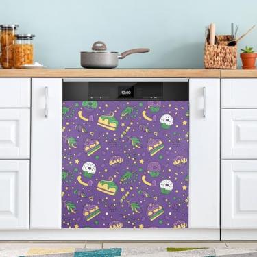 Imagem de Wassud Capa magnética para máquina de lavar louça para bolos de carnaval capa decorativa para lava-louças capa magnética 58 cm L x 66 cm A decoração de casa
