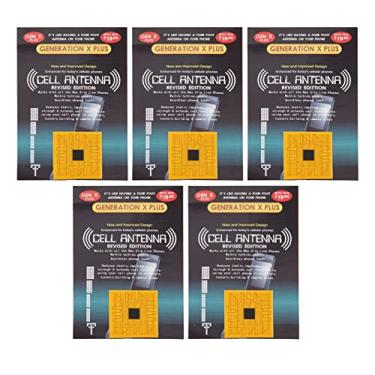 Imagem de 5 peças adesivos de reforço de sinal de telefone, design adesivo traseiro de antena de sinal para telefones celulares, walkie talkies em navios, elevadores, carros, edifícios, túneis, montanhas