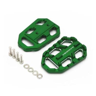 Imagem de Anti-derrapante Footpeg Apoio para os pés Pedais Pegs Descanso para para Versys650 1000 Versys X-300 Pedal ampliado(Verde)