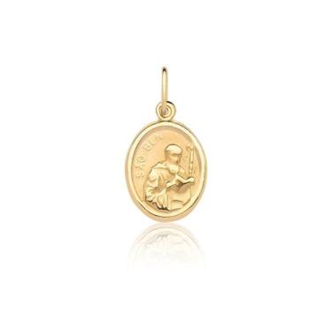 Imagem de Pingente Medalha São Bento Ouro Puro 10k P29 - MAEHLER Arte Em Joias, 