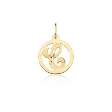Imagem de Pingente Medalha Letra C Ouro 18k Puro - MAEHLER Arte Em Joias, Dourad