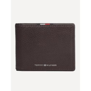 Imagem de Carteira Tommy Hilfiger Masculina Couro Corporate Mini CC Marrom-Masculino
