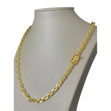 Imagem de Cordão Cadeado 5Mm Feminino - Banhado A Ouro 18K