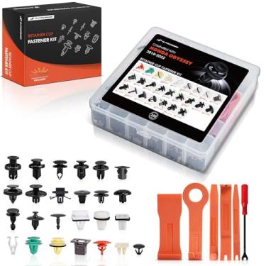 Imagem de A-Premium 250 peças 25 tamanhos de clipes de carroceria de carro sortidos [com remoção de fixador] compatível com Honda Odyssey 2018-2022, para para-choque, para-choque, painel basculante, faixa de