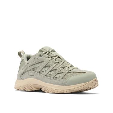 Imagem de Columbia Tênis feminino Crestwood impermeável para caminhada, Cinza verde/fóssil antigo, 34