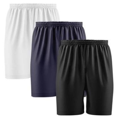 Imagem de Kit 3 Calção Short Futebol Basquete Vôlei Bermuda Dry Treino Academia-Masculino