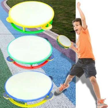 Imagem de Kit 40 Pandeiros De Brinquedo Pandeirinho Infantil Colorido - Europio