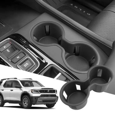 Imagem de SXCY Suporte de copo para passaporte 2023-2025 Honda Pilot 2024-2026 para acessórios Honda Passport 2026 HR-V limitador de copo TPE adaptador de suporte de bebida antiderrapante estabilizador de rolha