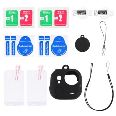 Imagem de Conjunto Capas Silicone para Insta360 Go Ultra Câmera, Capa Protetora com Cordão/Pulseira Anti-Perda e Tampa Lente & Protetor Tela Lente para Action Pod Acessórios Anti-Risco Anti-Impacto