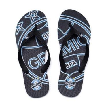 Imagem de Chinelo Infantil Molekinho Grêmio PVC Preto/Azul-Masculino